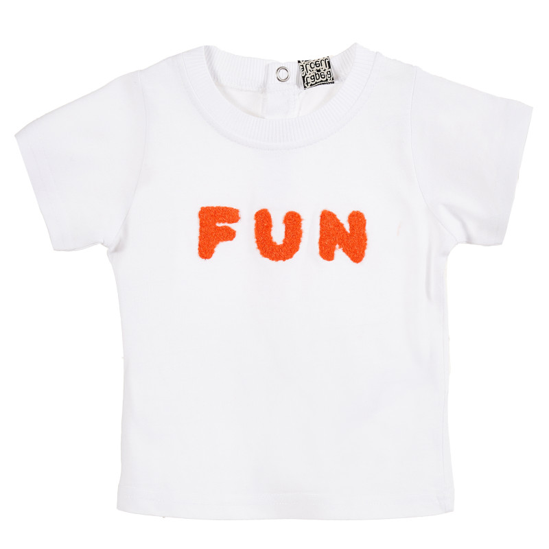 Βαμβακερή μπλούζα σε λευκό χρώμα για μωρά   171401