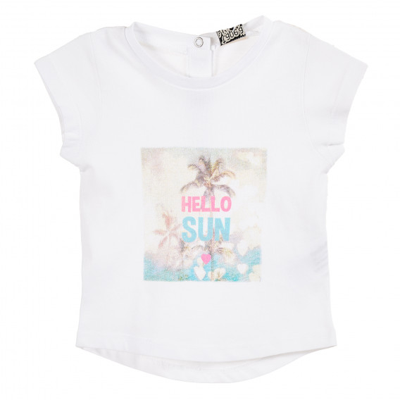 Βαμβακερή μπλούζα σε λευκό χρώμα για μωρά ( κορίτσια ) Tape a l'oeil 171449 