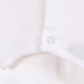Βαμβακερό φόρεμα σε λευκό χρώμα με τύπωμα χαμογελαστού προσώπου για μωρά ( κορίτσια ) Tape a l'oeil 171463 3