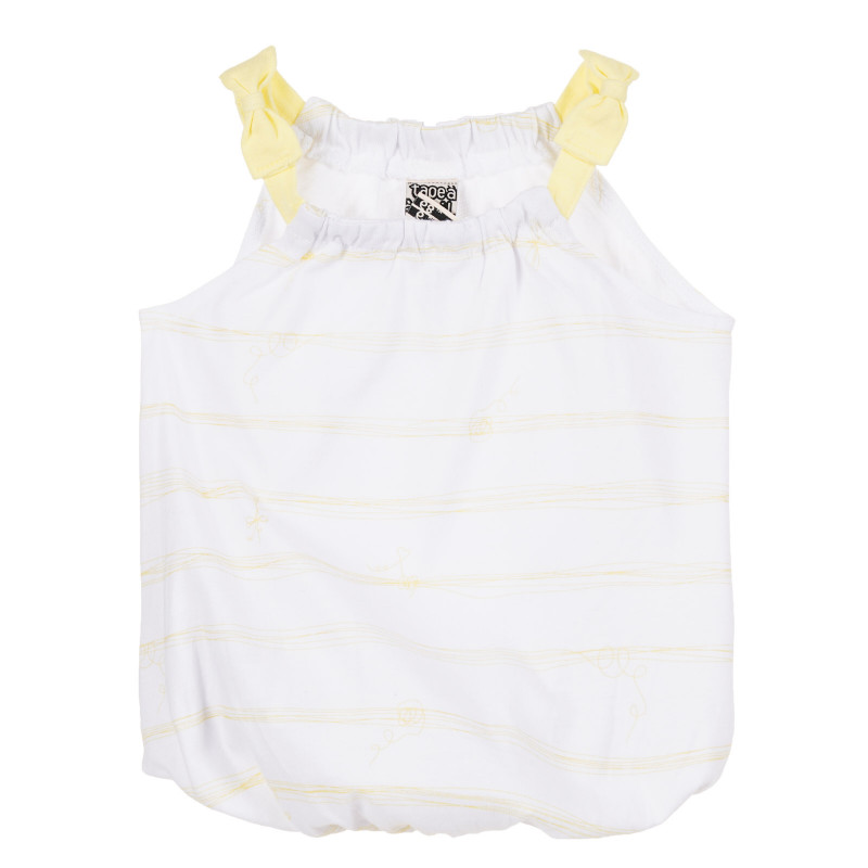 Λευκό βαμβακερό ριγέ φόρεμα για μωρά ( κορίτσια )  171501