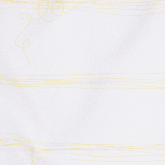 Λευκό βαμβακερό ριγέ φόρεμα για μωρά ( κορίτσια ) Tape a l'oeil 171502 2