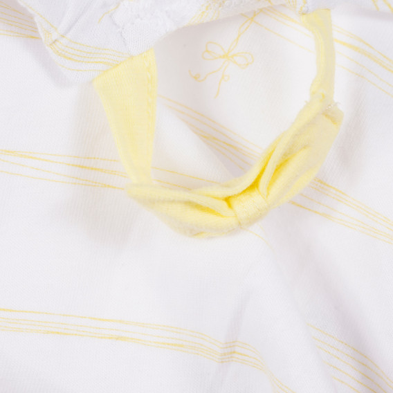 Λευκό βαμβακερό ριγέ φόρεμα για μωρά ( κορίτσια ) Tape a l'oeil 171503 3