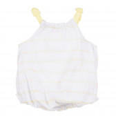 Λευκό βαμβακερό ριγέ φόρεμα για μωρά ( κορίτσια ) Tape a l'oeil 171504 4
