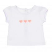 Βαμβακερή μπλούζα για μωρά ( κορίτσια ), λευκού χρώματος Tape a l'oeil 171516 