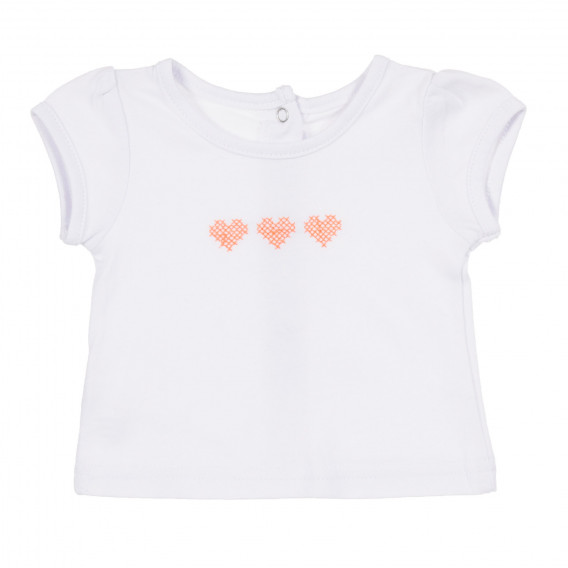 Βαμβακερή μπλούζα για μωρά ( κορίτσια ), λευκού χρώματος Tape a l'oeil 171516 