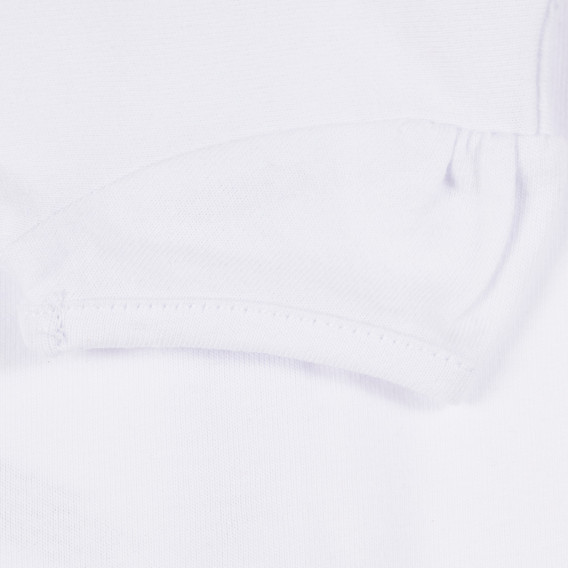 Βαμβακερή μπλούζα για μωρά ( κορίτσια ), λευκού χρώματος Tape a l'oeil 171518 3
