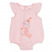 Ροζ βαμβακερό κορμάκι για μωρά ( κορίτσια ) Tape a l'oeil 171680 