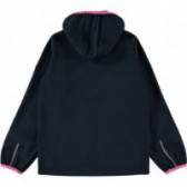 Σκούρο μπλε μπουφάν με ροζ φερμουάρ για κορίτσια Name it 171956 3