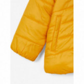 Κίτρινο μπουφάν με κουκούλα και γκρι τόνους για αγόρια Name it 172005 3