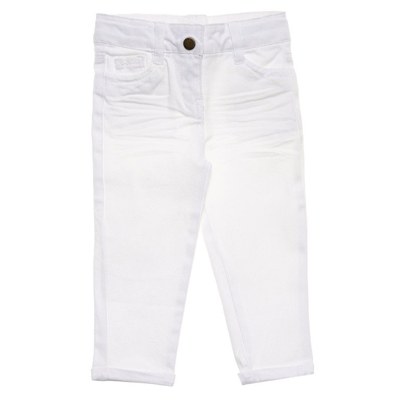 Βαμβακερό παντελόνι σε λευκό χρώμα  172149