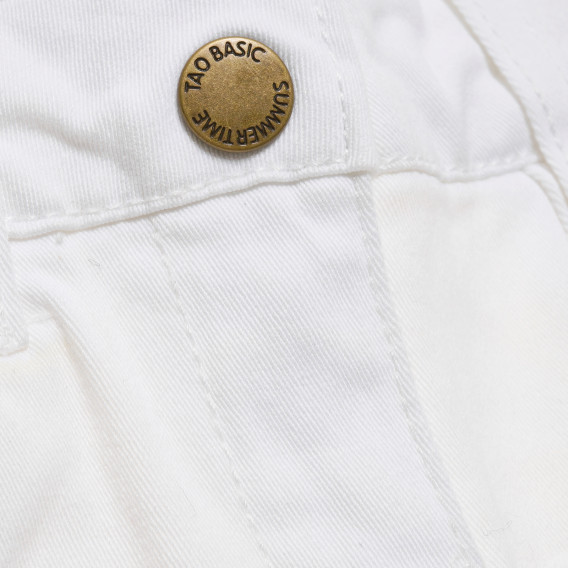 Βαμβακερό παντελόνι σε λευκό χρώμα Tape a l'oeil 172151 3