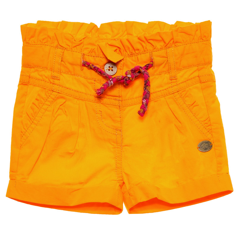 Βαμβακερό βρεφικό παντελόνι σε πορτοκαλί χρώμα για κορίτσια  172213