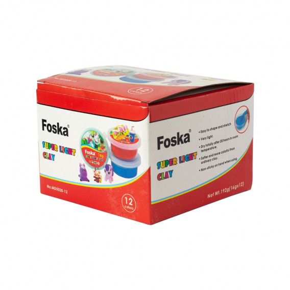 16 g σούπερ ελαφριά μοντελοποίηση ζύμης σε 12 χρώματα Foska 172398 3