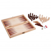 3 σε 1 παιχνίδια-  σκάκι, τάβλι και ζάρια σε ξύλινο κουτί Small Foot 172473 2