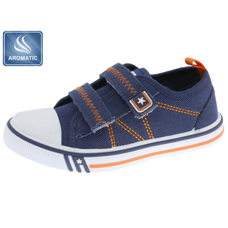 Μπλε sneakers με αρωματική σόλα και πορτοκαλί αποχρώσεις για κορίτσια  172621