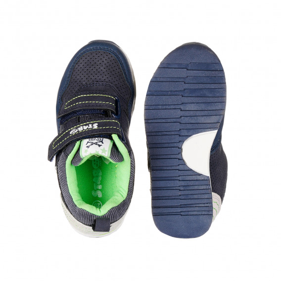 Αθλητικά παπούτσια με πράσινους τόνους για αγόρια, μπλε Star 173434 3