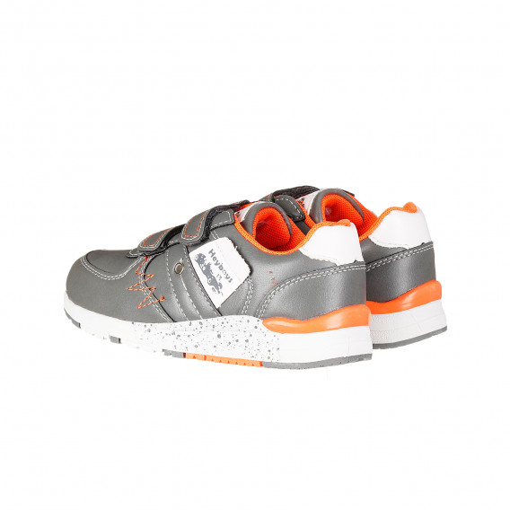 Αθλητικά παπούτσια με πορτοκαλί τόνους για αγόρια, γκρι Star 173439 2