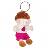 Μπρελόκ με βελούδινη κούκλα -11 cm, ροζ Amek toys 173964 6