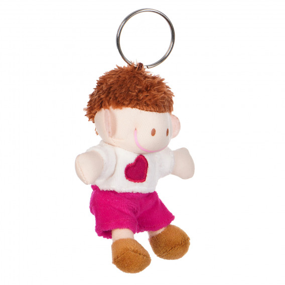 Μπρελόκ με βελούδινη κούκλα -11 cm, ροζ Amek toys 173964 6