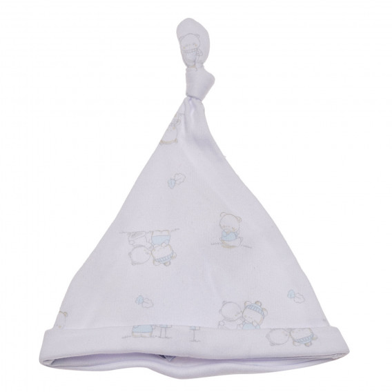 Μπλε και άσπρο βαμβακερό καπέλο για ένα μωρό Idexe 174557 