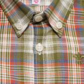 Καρό πουκάμισο με μακριά μανίκια για αγοράκια, πράσινο Neck & Neck 174962 3