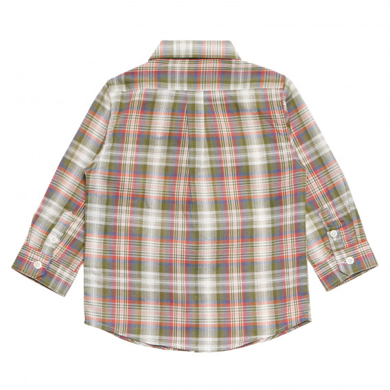 Καρό πουκάμισο με μακριά μανίκια για αγοράκια, πράσινο Neck & Neck 174964 2