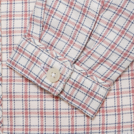 Καρό πουκάμισο με μακριά μανίκια για αγοράκια- ροζ Neck & Neck 174990 3