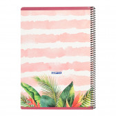 Σημειωματάριο Flamingo, A4, 80 φύλλα, ριγέ, κόκκινο Gipta 175443 2
