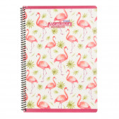 Σημειωματάριο Flamingo, A4, 80 φύλλα, ριγέ, πολύχρωμο Gipta 175450 