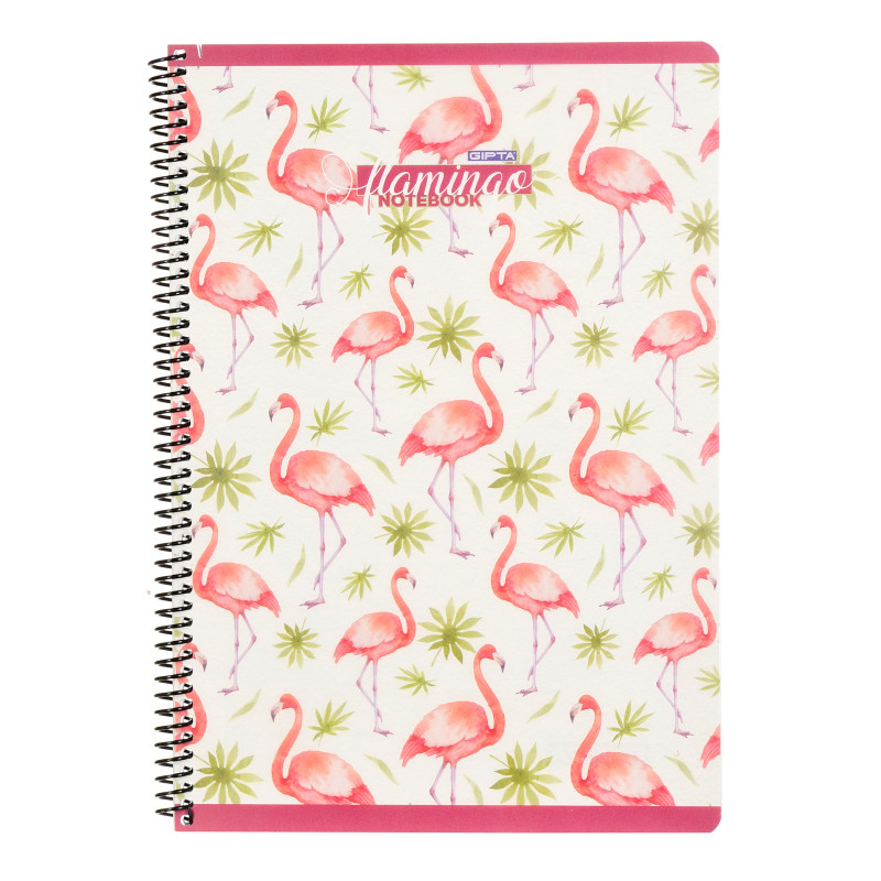 Σημειωματάριο Flamingo, A4, 80 φύλλα, ριγέ, πολύχρωμο  175450