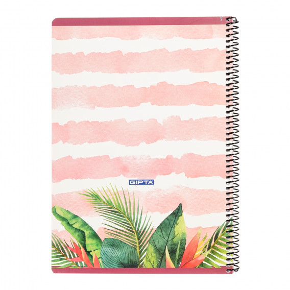 Σημειωματάριο Flamingo, A4, 80 φύλλα, ριγέ, πολύχρωμο Gipta 175452 3