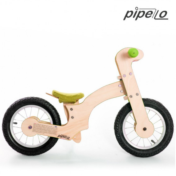 Ξύλινος τροχός ισορροπίας, Lily, 12 &quot;, χρώμα: πράσινο Pippello Bikes 175632 