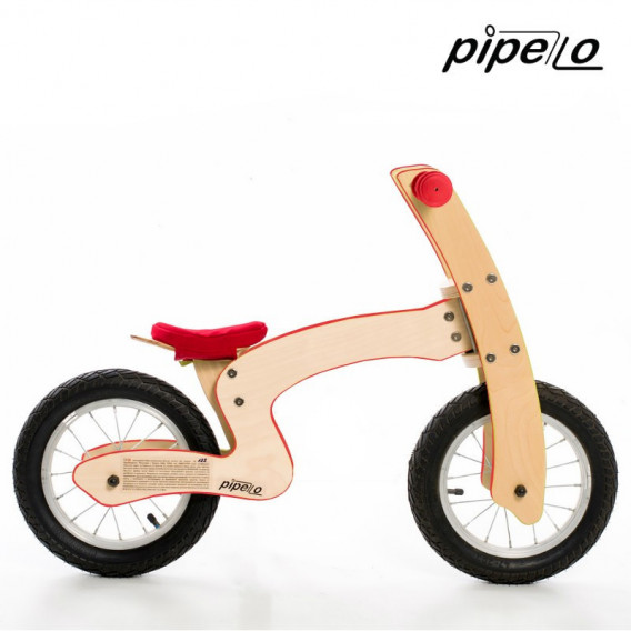Ξύλινος τροχός ισορροπίας, Z, 12 &quot;, χρώμα: κόκκινο Pippello Bikes 175637 