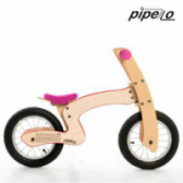 Ξύλινος τροχός για ζυγοστάθμιση, Z, 12 &quot;, χρώμα: ροζ Pippello Bikes 175639 