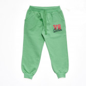 Σπορ παντελόνι με μικρή εκτύπωση για αγόρια, πράσινο Acar 176084 