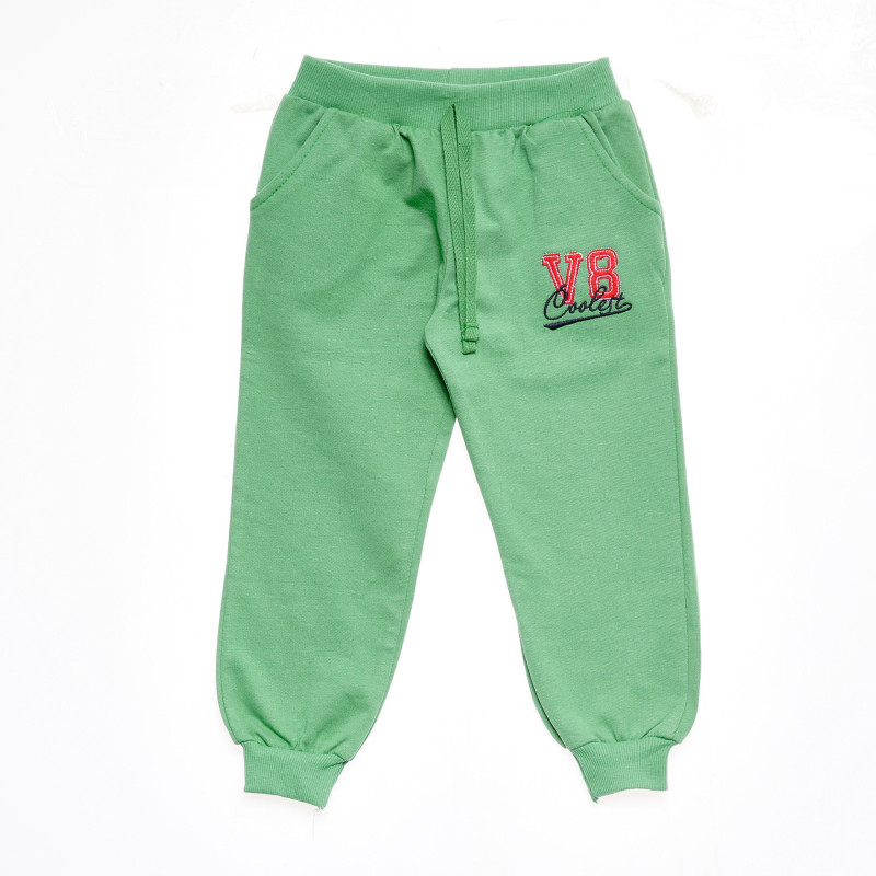 Σπορ παντελόνι με μικρή εκτύπωση για αγόρια, πράσινο  176084