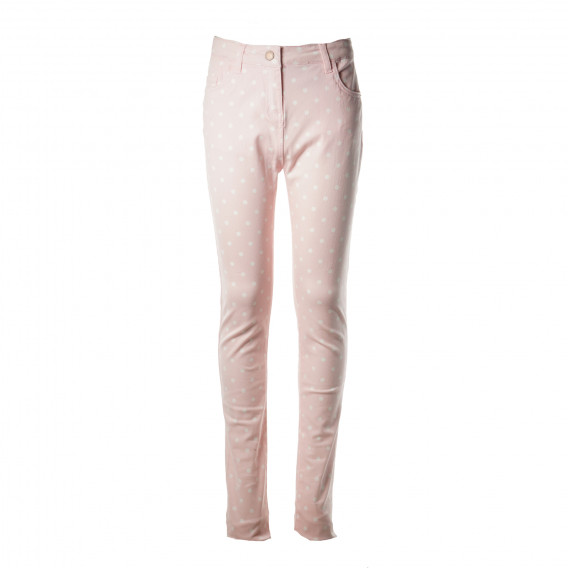 Ροζ denim παντελόνι με άσπρες κουκκίδες για κορίτσια Tape a l'oeil 176546 