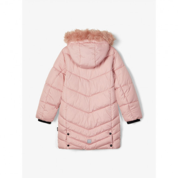 Μακρυμάνικο μπουφάν με κουκούλα για κορίτσια, ροζ Name it 177297 2