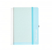 Ημερολόγιο - Σημειωματάριο Minimax με λάστιχο, Α 4, 100 φύλλα, φαρδιές γραμμές, ανοιχτό μπλε Gipta 177456 