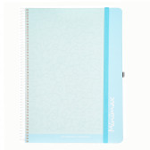 Ημερολόγιο - Σημειωματάριο Minimax με λάστιχο, 17 x 24 cm, 100 φύλλα, φαρδιές γραμμές, ανοιχτό μπλε Gipta 177584 