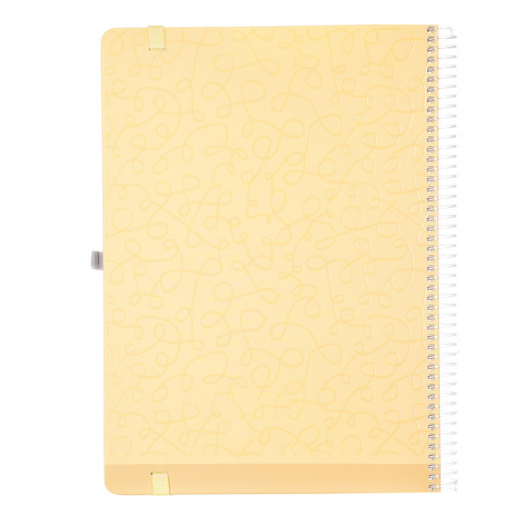 Ημερολόγιο - Σημειωματάριο Minimax με λάστιχο, A4, 100 φύλλα, φαρδιές γραμμές, κίτρινο Gipta 177594 3