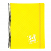 Σημειωματάριο MONO 5 + 1 με λάστιχο, A4, 110 φύλλα, τετραγωνάκια/ριγέ, κίτρινο Gipta 177648 
