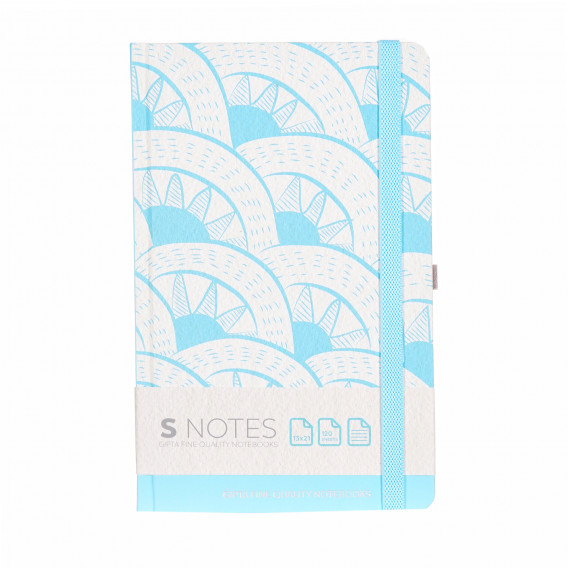 Σημειωματάριο S-NOTES με λάστιχο, 13 x 21 cm, 120 φύλλα, ριγέ, μπλε Gipta 177722 