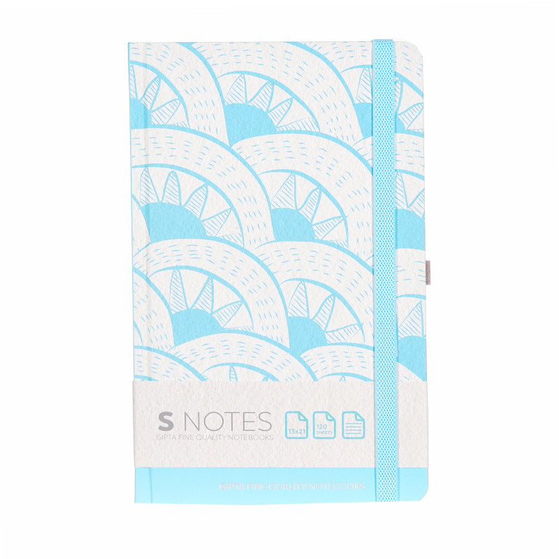 Σημειωματάριο S-NOTES με λάστιχο, 13 x 21 cm, 120 φύλλα, ριγέ, μπλε  177722