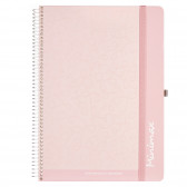Ημερολόγιο - Σημειωματάριο Minimax με λάστιχο, A4, 100 φύλλα, φαρδιές γραμμές, ροζ Gipta 177882 