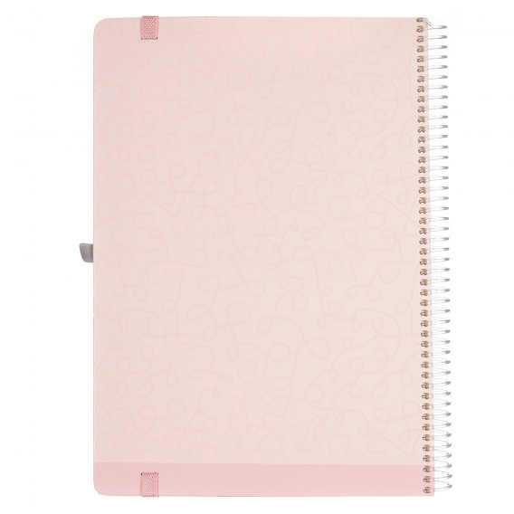 Ημερολόγιο - Σημειωματάριο Minimax με λάστιχο, A4, 100 φύλλα, φαρδιές γραμμές, ροζ Gipta 177883 2