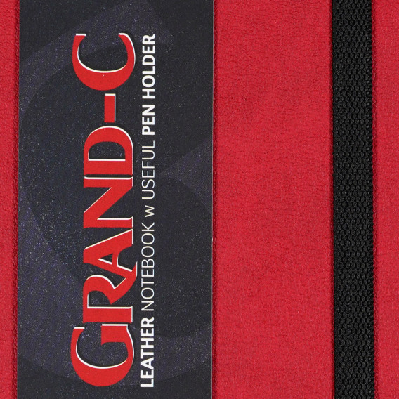 Σημειωματάριο GRAND-C με λάστιχο και θέση για στυλό, 13 x 21 cm, 120 φύλλα, ριγέ, κόκκινο Gipta 177928 2