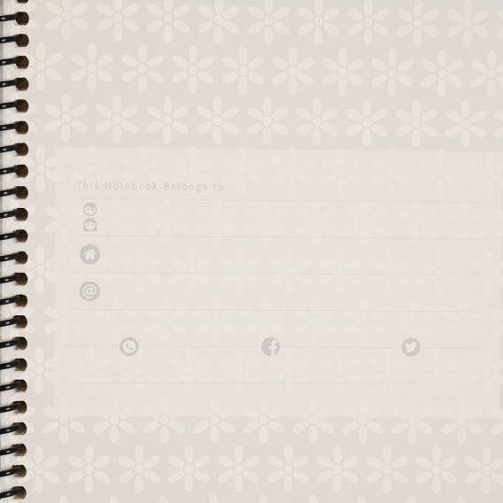 Σημειωματάριο COTTON №3, 17 x 24 cm, 80 φύλλα, ριγέ, πολύχρωμο Gipta 178083 3