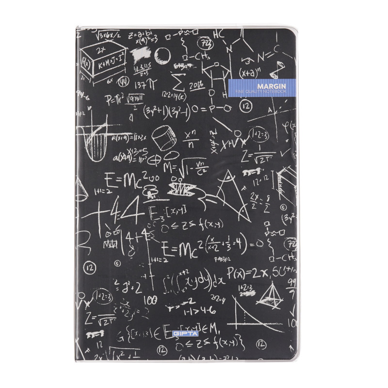 Σημειωματάριο MARGIN εξισώσεις, 17 x 24 cm, 96 φύλλα, ριγέ, μαύρο  178125