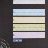 Σημειωματάριο με λάστιχο, 17 x 24 cm, 120 φύλλα, ριγέ, λευκό με μαύρες κουκκίδες Gipta 178196 4